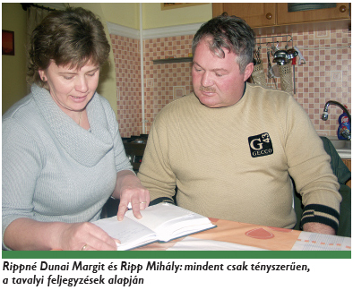 Rippné Dunai Margit és Ripp Mihály: mindent csak tényszerűen, a tavalyi feljegyz