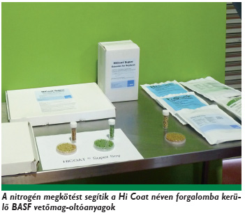 A nitrogén megkötést segítik a Hi Coat néven forgalomba kerülő BASF vetőmag-oltó