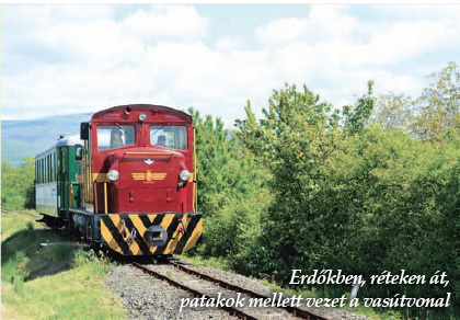 Erdőkben, réteken át, patakok mellett vezet a vasútvonal