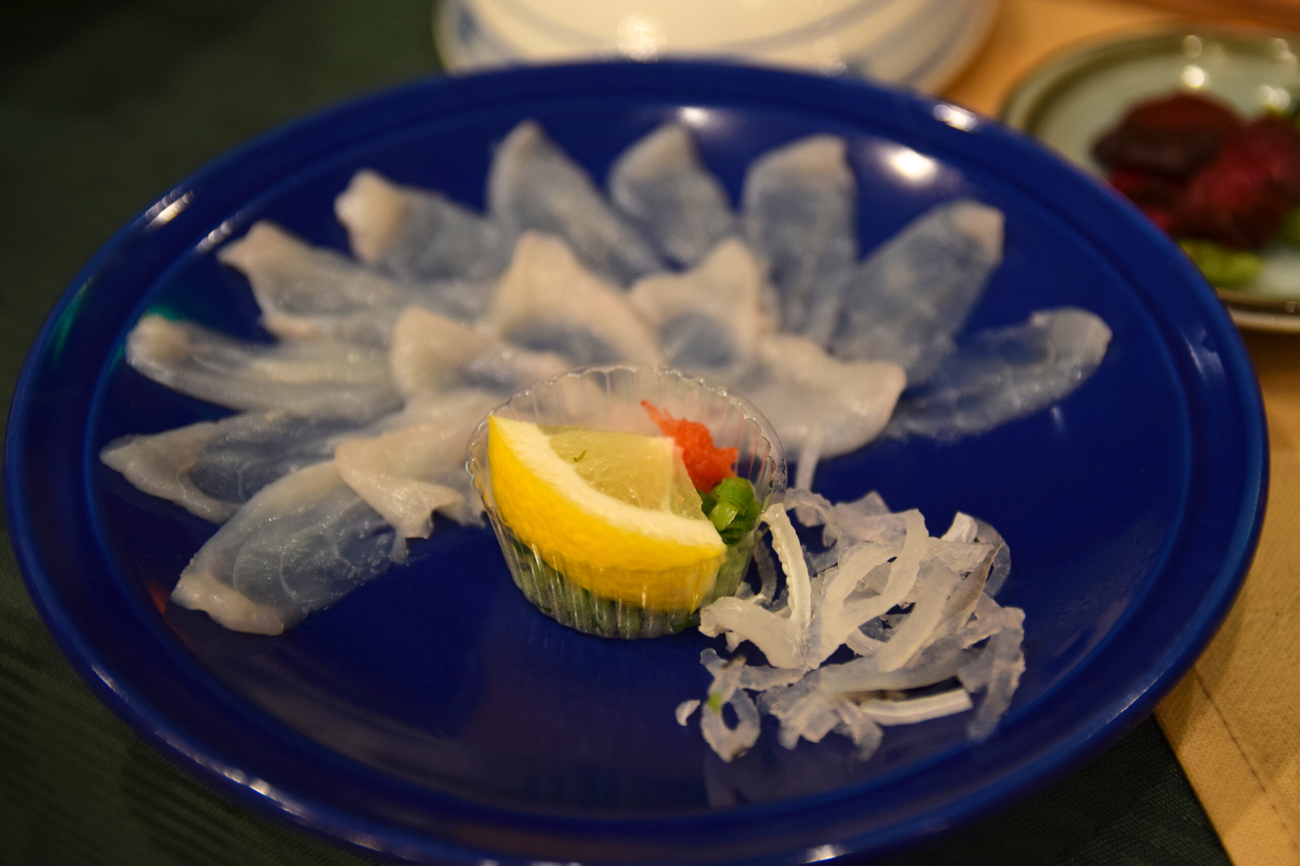 Fuguból készült sashimi