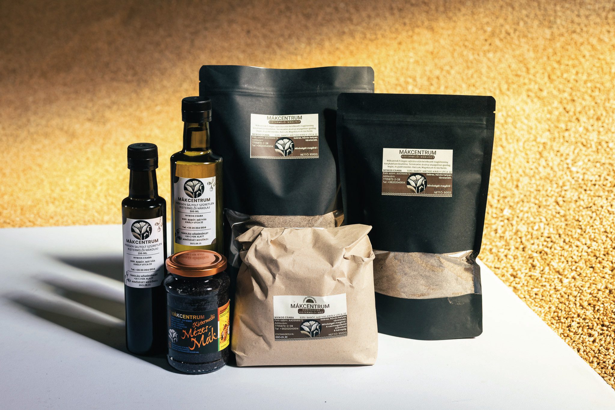 A Mákcentrum termékei