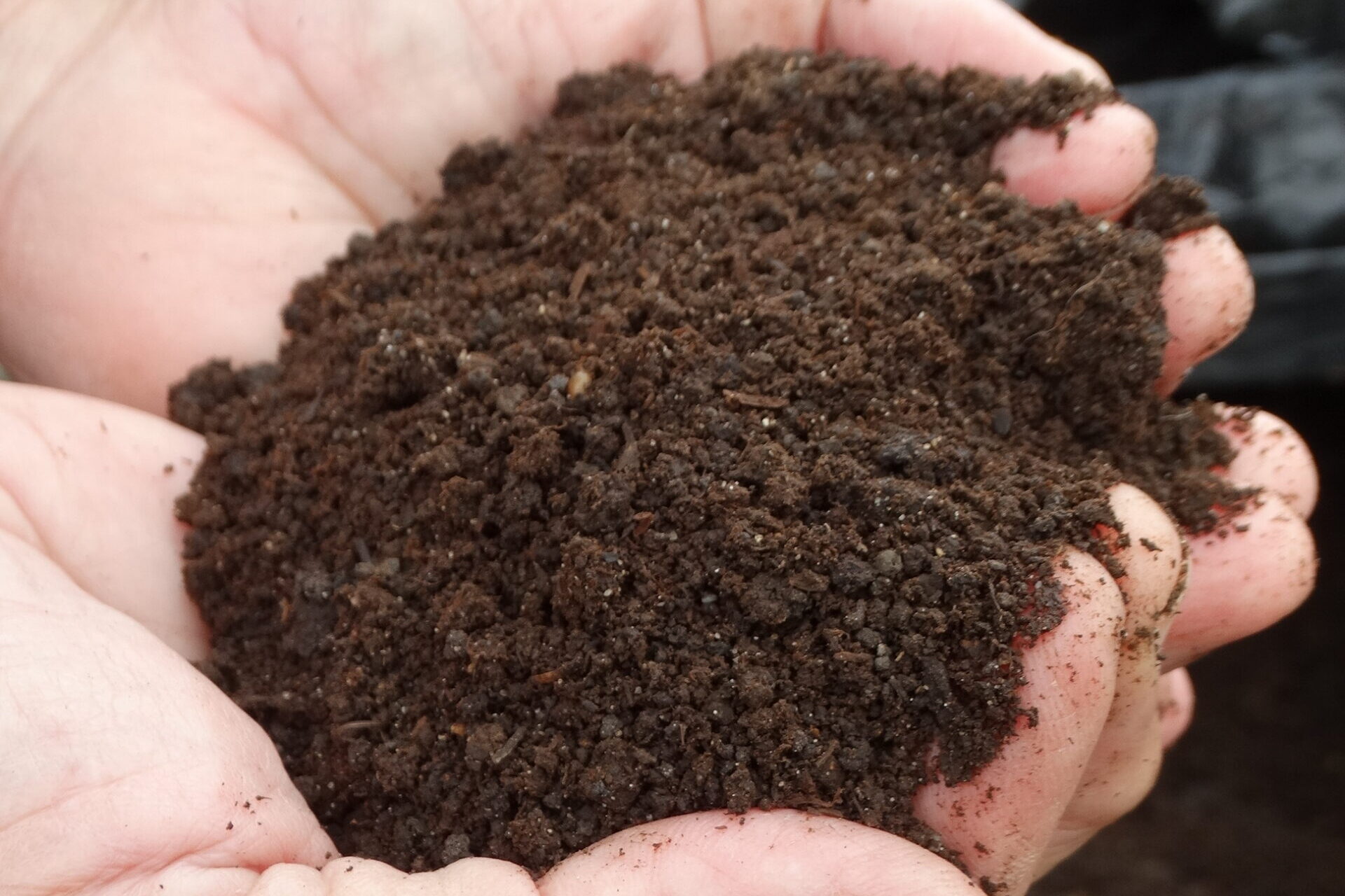 A fekete, morzsalékos szerkezetű anyag nemcsak tápanyagot szolgáltat, a talaj biológiai aktivitását is javítja