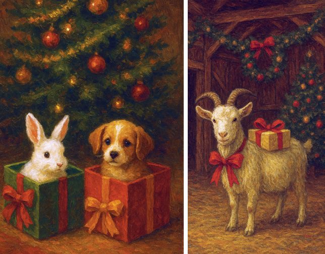 Élet a dobozban a karácsonyfa alatt