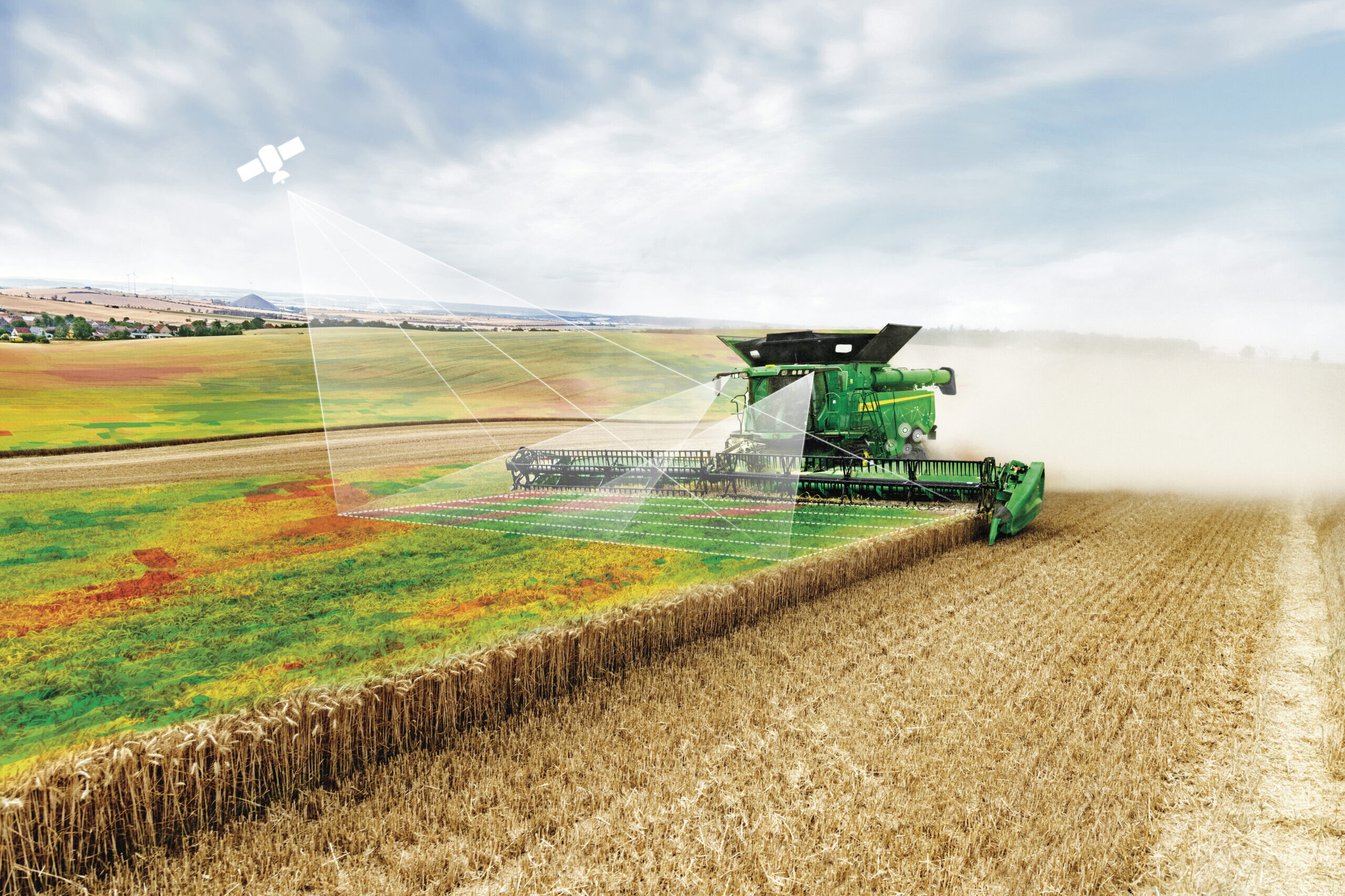 kite precízió kombájn betakarítás