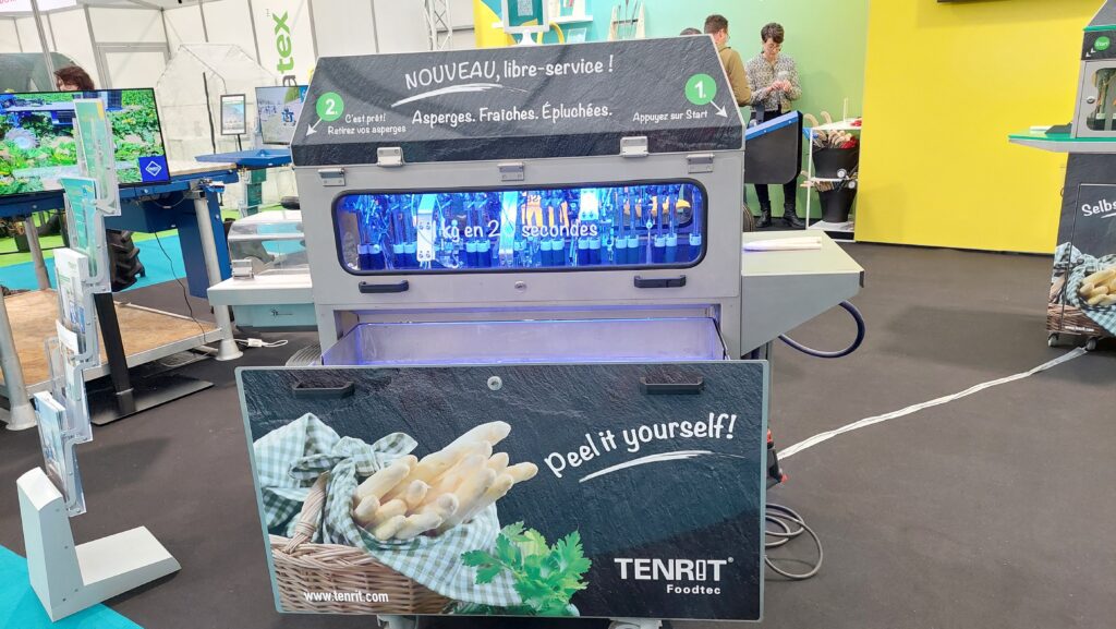 Önkiszolgáló spárgahámozó: 1 kilogramm 20 másodperc alatt