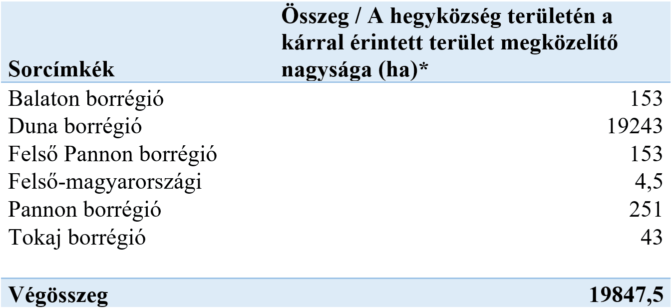 Nőtt a fagykárral érintett szőlőültetvények nagysága