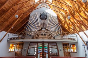 A restei templom Magyar Kézműves Remek díjas orgonája (Műhelyfotó)